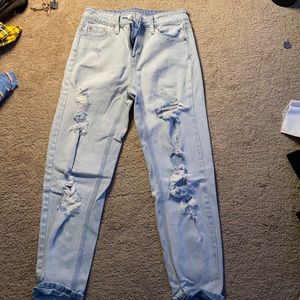 Ripped boyfriend jeans